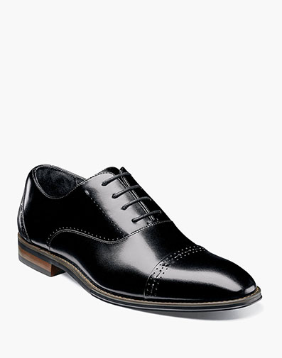 Barris Cap Toe Oxford Black