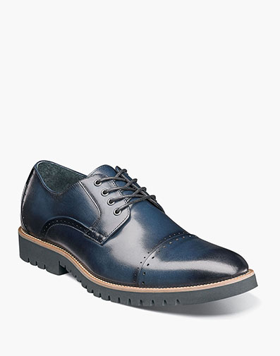 Barcliff Cap Toe Oxford in Indigo for $$145.00