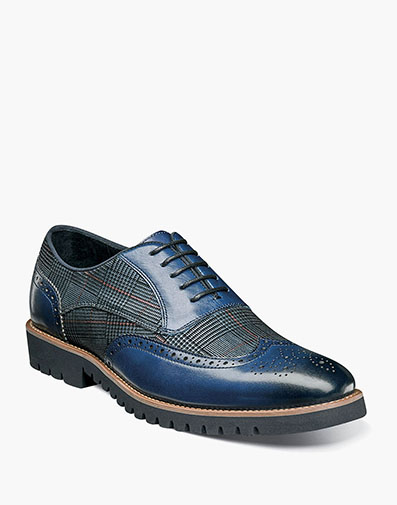 Baxley Wingtip Oxford in Ink Blue for $150.00