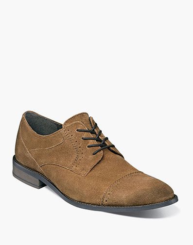 Shuler Cap Toe Lace in Tan Suede for $$130.00