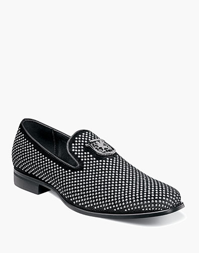 Swagger Studded Slip On in Black and Silver for $110.00