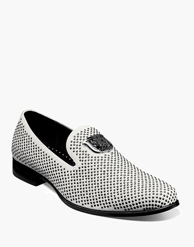 Swagger Studded Slip On in Black w/White for $110.00