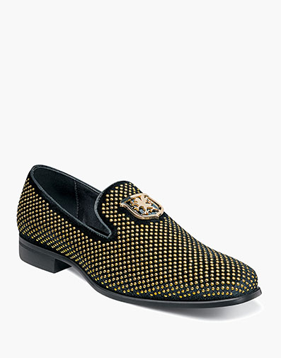 Swagger Studded Slip On in Black and Gold for $$110.00