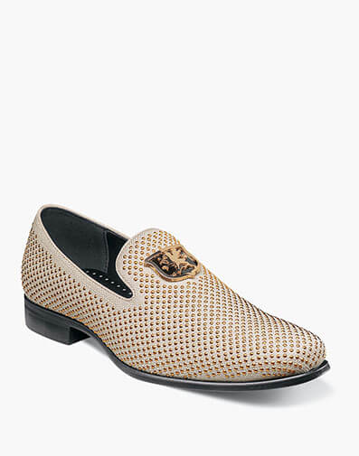 Swagger Studded Slip On in Natural Linen for $$110.00