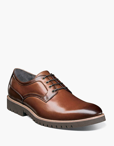 Barclay Plain Toe Oxford in Cognac for $$140.00