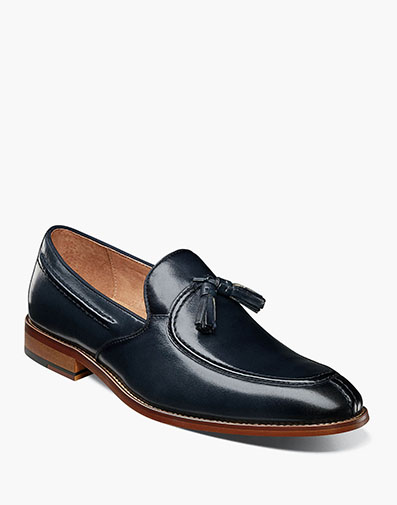 Donovan Moc Toe Drop Tassel in Indigo for $$150.00