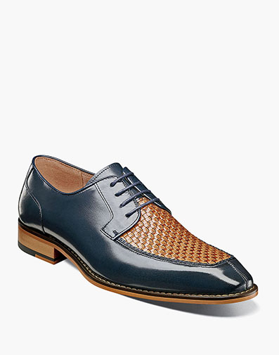 Winthrop Moc Toe Woven Oxford in Navy Multi for $$175.00