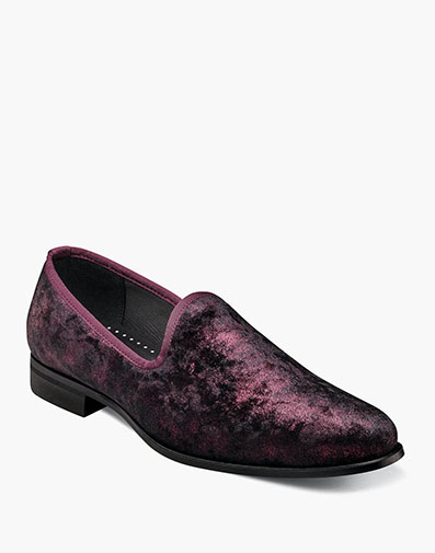 Sultan Velour Slip On in Burgundy for $$100.00