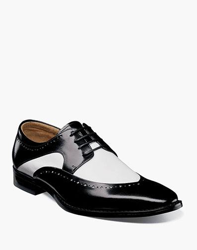 Tammany Folded Moc Toe Oxford in Black w/White for $$175.00