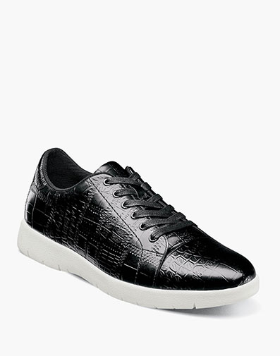 Halcyon Exotic Print Lace Up Sneaker in Black for $$135.00