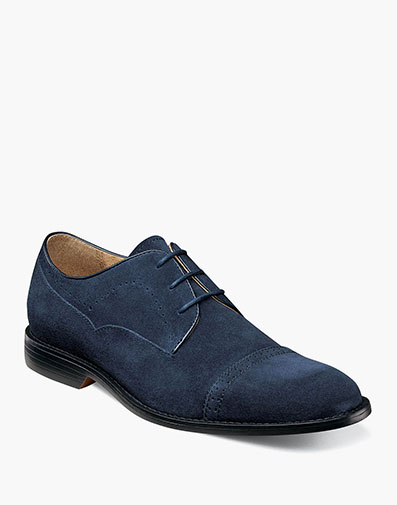 Winslow Cap Toe Oxford in Navy Suede for $130.00