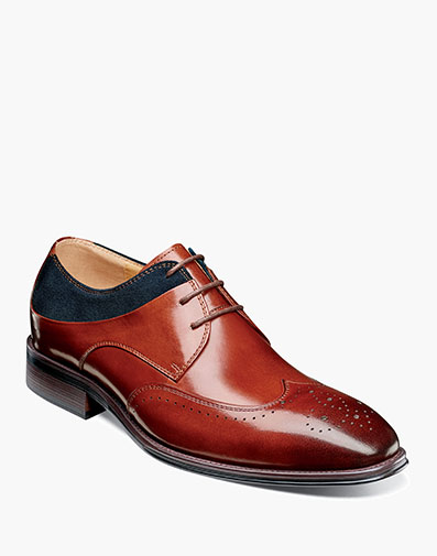 Hewlett Wingtip Oxford Cognac Multi