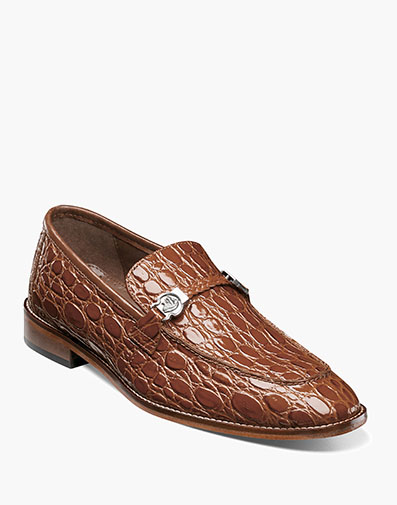 Bellucci Leather Sole Moc Toe Bit Slip On