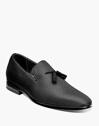 Tazewell Plain Toe Tassel Slip On Black