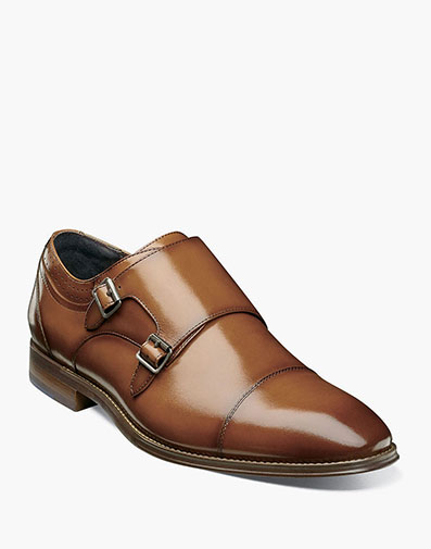 Bayne Cap Toe Double Monk in Cognac for $$150.00