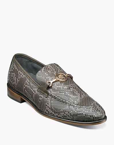 Barrino Leather Sole Moc Toe Bit Slip On in Gray for $135.00