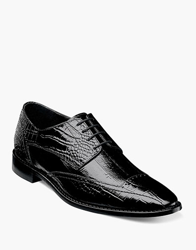 Fabriano Leather Sole Cap/Wingtip Oxford Black