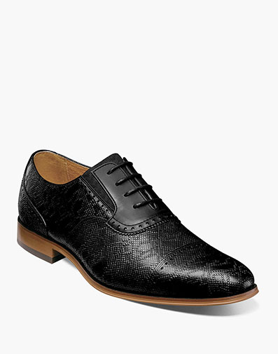 Stratton Cap Toe Oxford Black