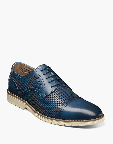 Ellery Cap Toe Oxford Blue