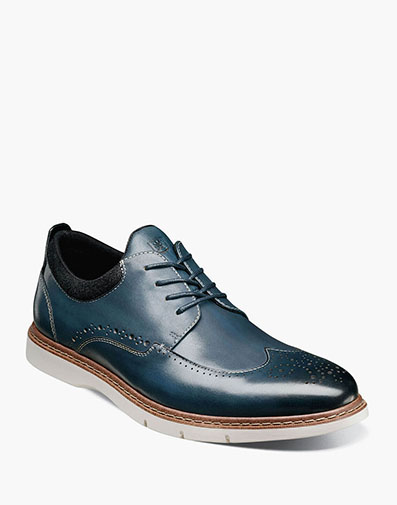 Synergy Wingtip Oxford in Blue for $140.00