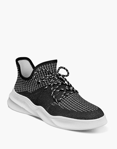 Vortex Knit Lace Up Sneaker Black
