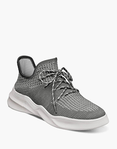 Vortex Knit Lace Up Sneaker Gray