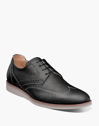 Luxley Wingtip Oxford in Black for $$150.00