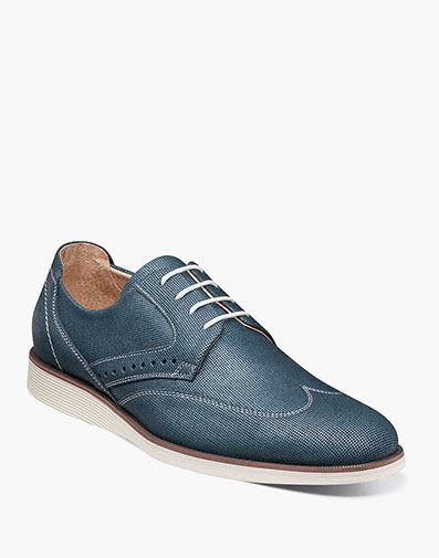 Luxley Wingtip Oxford in Navy for $150.00