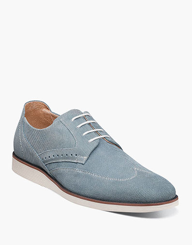 Luxley Wingtip Oxford in Sky Blue for $$150.00