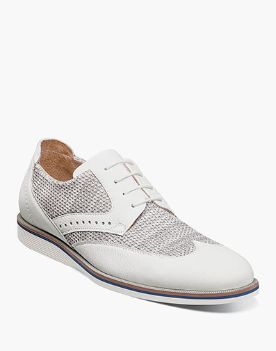 Locke Wingtip Oxford in White for $$150.00