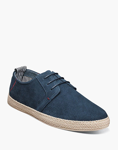 Nicolo Plain Toe Lace Up Espadrille Dark Blue