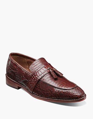 Pacetti Leather Sole Moc Toe Tassel Slip On in Cognac for $140.00
