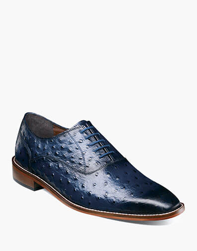 Roselli Leather Sole Plain Toe Oxford in Blue for $$145.00