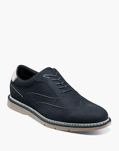 Swift Wingtip Lace Up in Navy Suede for $$135.00