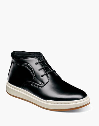 Corbin Plain Toe Chukka Boot in Black Smooth for $$145.00