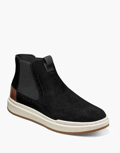 Cooper Plain Toe Chelsea Boot in Black Suede for $$145.00