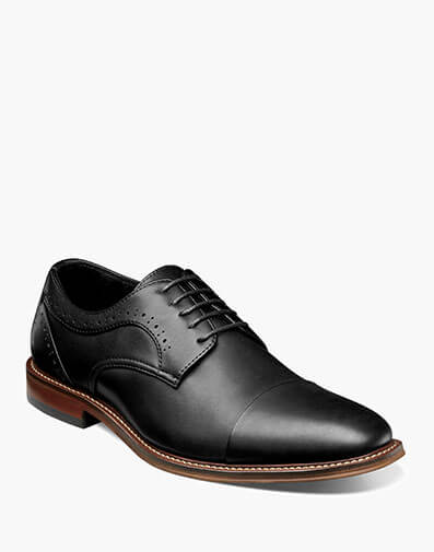 Maddox Cap Toe Oxford in Black for $$155.00