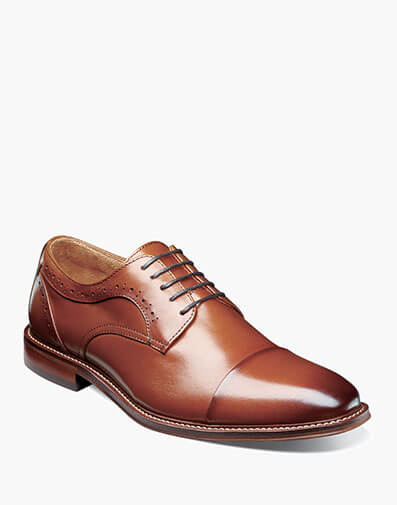Maddox Cap Toe Oxford in Cognac for $150.00