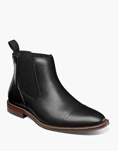 Maury Cap Toe Chelsea Boot Black