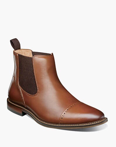 Maury Cap Toe Chelsea Boot in Chocolate for $$170.00