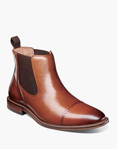 Maury Cap Toe Chelsea Boot Cognac