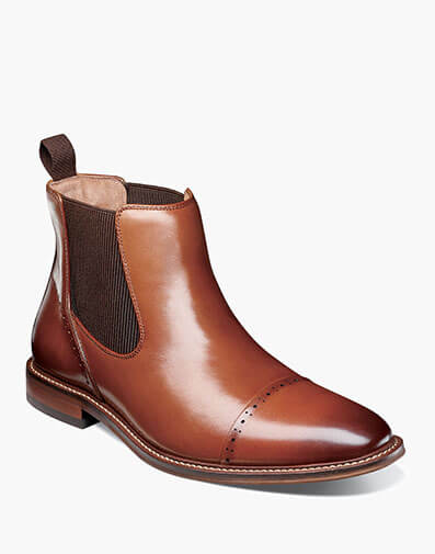 Maury Cap Toe Chelsea Boot in Cognac for $$170.00