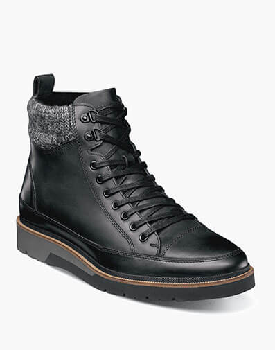 Envoy Moc Toe Lace Up Boot Black Waxy