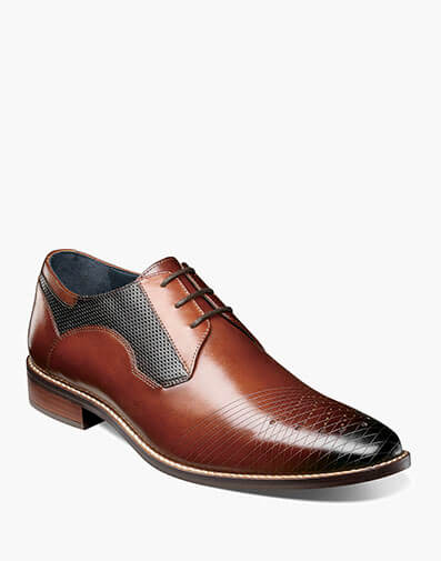 Jovian Plain Toe Laser Oxford Cognac