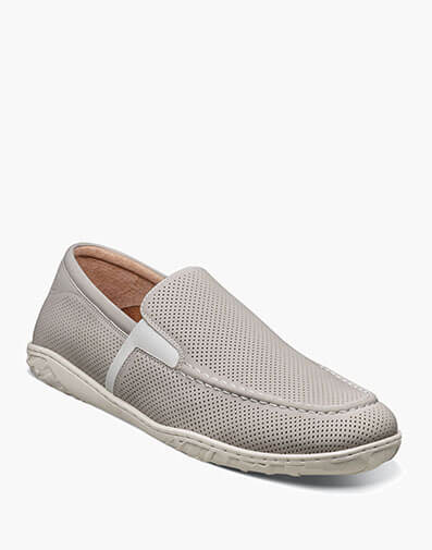 Ilan Perf Moc Toe Slip On in Chalk Suede for $90.00