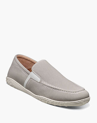 Ilan Perf Moc Toe Slip On Chalk Suede