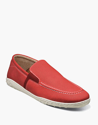 Ilan Perf Moc Toe Slip On Red