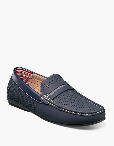 Corby Moc Toe Saddle Slip On in Navy for $$100.00