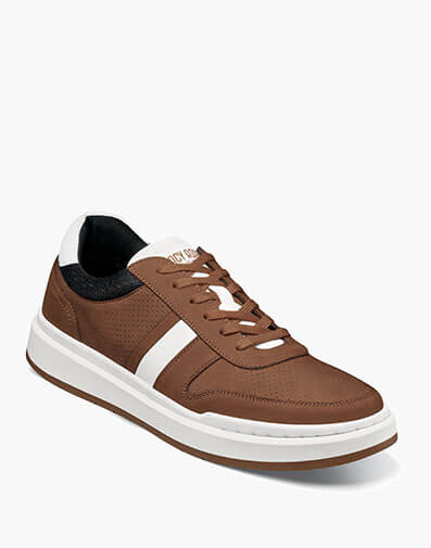 Currier Moc Toe Lace Up Sneaker Cognac