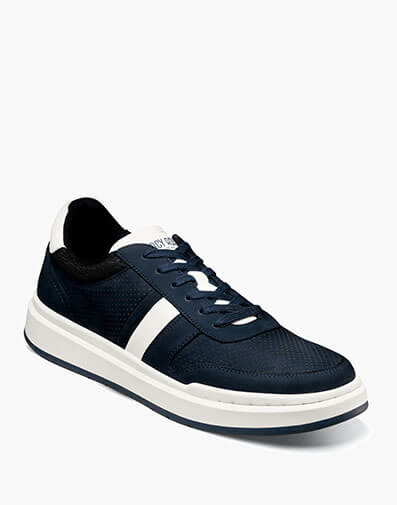 Currier Moc Toe Lace Up Sneaker in Navy for $$145.00